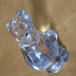 PRINCESS LEAD CRYSTAL FROG ART GLASS RETIRED PAPERWEIGHT